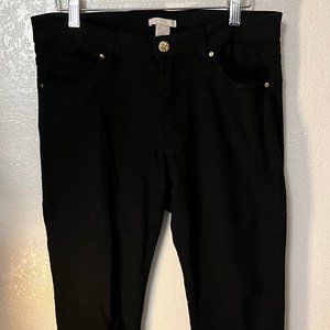 H&M High-Waisted Skinny Denim Jeans Black Size 10